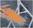 Snapshot of a hybrid rocket engine test, showing a controlled flame emerging from a test structure. A glimpse into the live testing process of propulsion systems.
